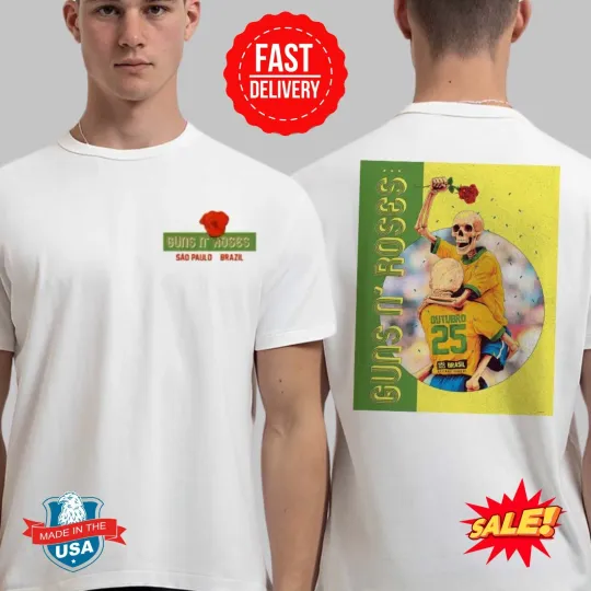 Discover Guns N Rose Sao Paulo Brasil 2025 At Allianz Parque On Oct 25 T-Shirt