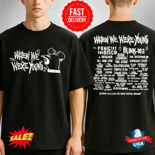 Discover When We Were Young Festival 2025 Screaming Rat Lineup Two Sides T-Shirt