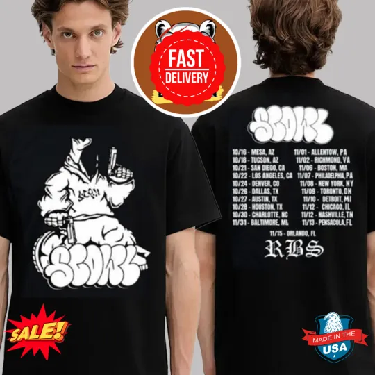 Discover Scowl Spread Tour 2025 Schedule Dates List Two Sided Unisex T-Shirt