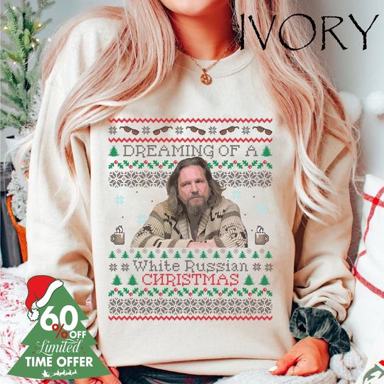 The Big Lebowski Dreaming of a White Russian Christmas Shirt, Retro Christmas Movie Shirts, Nostalgic Christmas Shirt, 90s Movies Shirt
