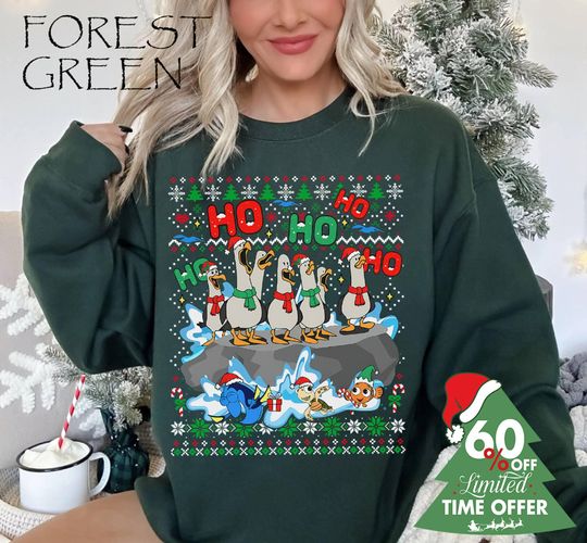 Disneyland Finding Nemo Seagulls Ho Ho Ho Christmas Shirt ,Finding Dory Nemo Christmas Shirt, Disneyland Christmas Vacation Matching Tee