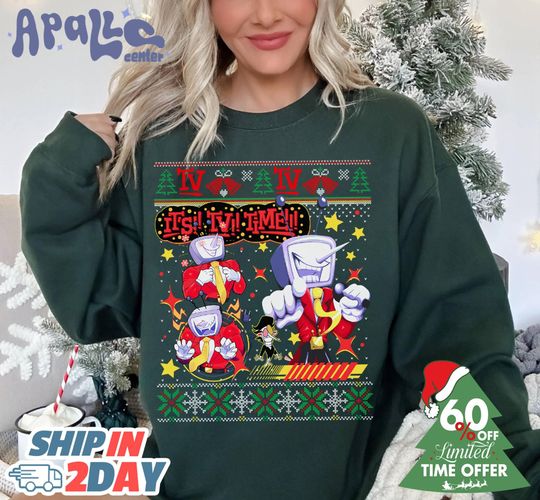 Deltarune Game Ugly Sweater, Kris, Tenna, Berdly, Ralsei Ugly Christmas, Starwalker Its TV Time Meme Sweater, DTG Video Game Christmas 2025
