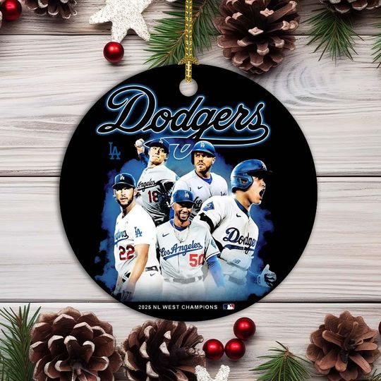 Dodgers Champions 2025 Ornament, Baseball Ornament, Dodgers Christmas Ornament, Champion Gift for Ornaments Decor