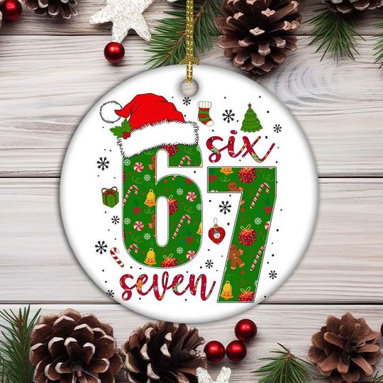 Discover Gen Alpha 6-7 Ornament, Santa Says 6-7 Ornament, Tween Christmas Ornament, Teen Boy Gift, Gen Alpha Gift, Gen Z Ornaments, 6-7 Ornaments