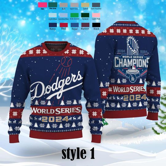 Dodger 2025 Ugly Sweater Shirt, LA Champion Baseball Christmas Sweater, Los Angeles Ugly Sweater, Ugly Christmas Sweater, Xmas Gifts