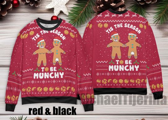 Naughty Gingerbread Ugly Christmas Sweater, Gingerbread Ugly Christmas Sweater, Gingerbread Funny Sweater for Family, Christmas Ugly Sweater