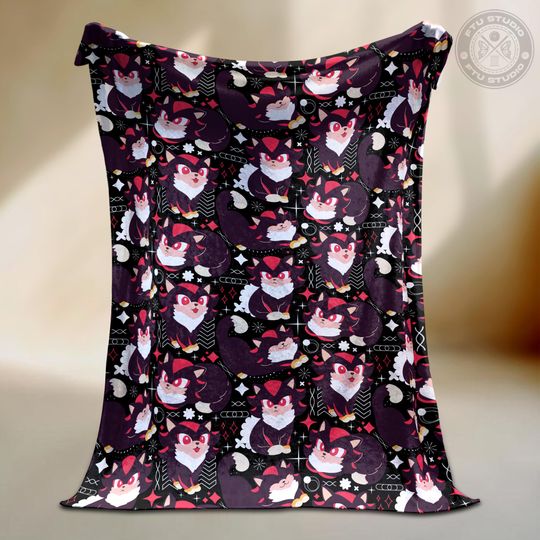 Discover Shadow Hedgehog Blanket - Movie Friends Cozy Throw Beloved Hedgehog Characters - Video Gamer Decor Gift