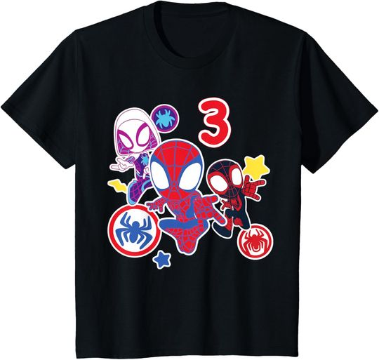 Marvel Spidey and His Amazing Friends 3 Year Old Birthday T-Shirt