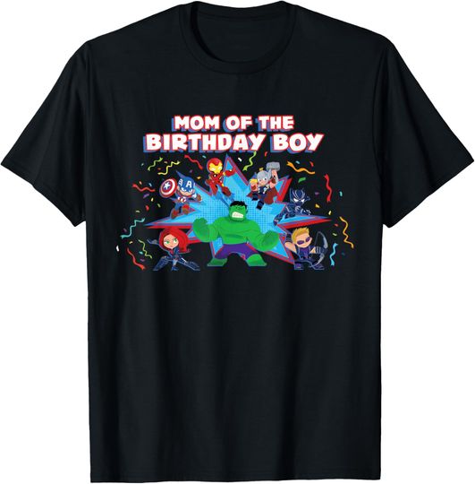 Discover Marvel Avengers Toon Family Party Mom of the Birthday Boy T-Shirt