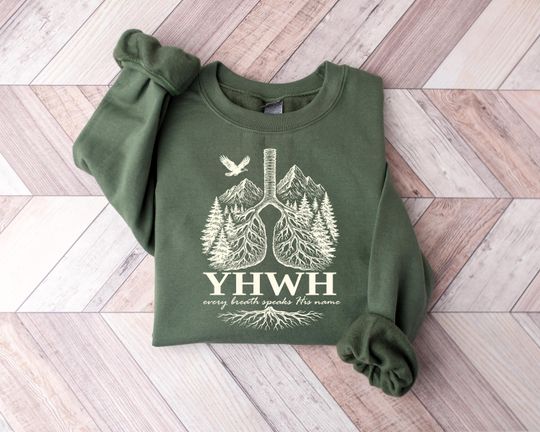YHWH Sweatshirt, Yahweh, Floral Christian tShirt, Floral Lungs, Flower Lungs Sweatshirt