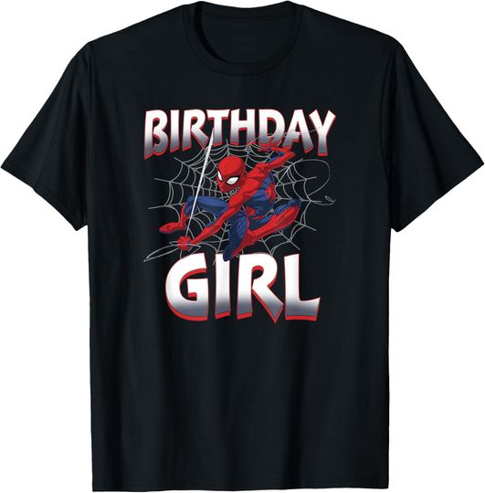 Marvel Spider-Man Birthday Girl Web Slinger T-Shirt