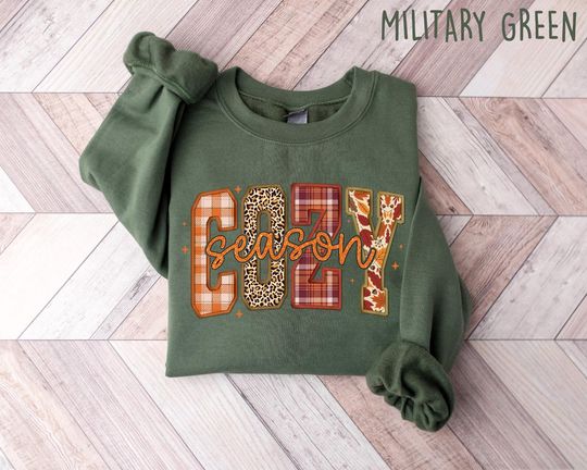 Cozy Season Sweatshirt, Retro Fall Sweatshirt, Get Cozy Sweatshirt