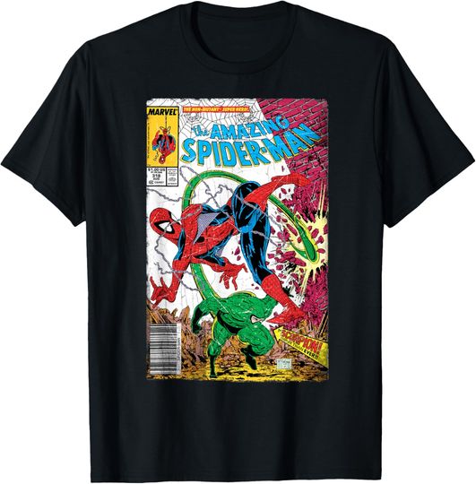 Discover Marvel Spider-Man Classic Retro Comic Scorpion Cover T-Shirt T-Shirt