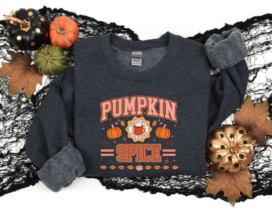 Discover 2025 Retro Pumpkin Spice, Pumpkin Spice Sweatshirt, Cute Fall Sweatshirt, Thanksgiving Pumpkin Latte Drink Cup, Thanksgiving Sweatshirt Gift