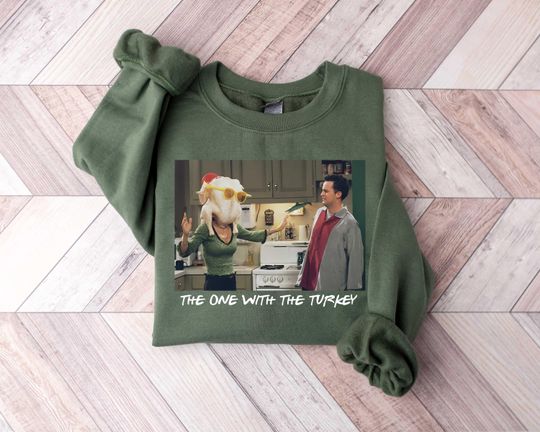 Discover Friends Turkey Thanksgiving Shirt, The One Where It's Thanksgiving Sweatshirt, Thanksgiving Gift, Friends Turkey Hoodie