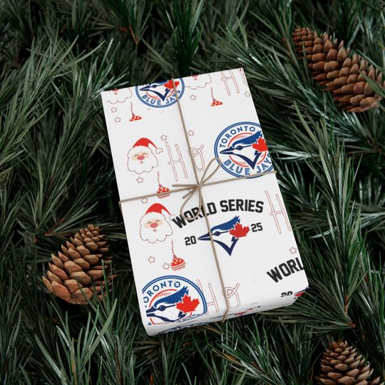 Discover Ho Ho Ho Toronto Blue Jays Wrapping Paper Christmas, Santa  Toronto Blue Jays Funny Gift Wrap for Birthdays, Gift Wrap Holidays & Parties