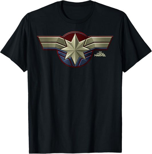 Marvel Captain Marvel Movie Chest Symbol Graphic T-Shirt T-Shirt