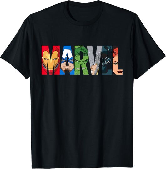 Discover Marvel Logo Avengers Super Heroes T-Shirt