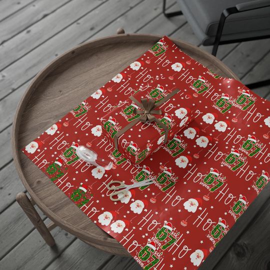 Discover Gen Alpha 67 Ho Ho Ho Wrapping Paper Christmas, Santa Funny Gift Wrap for Birthdays, Holidays & Parties, 67 meme gifts, Gift Wrap for Teens