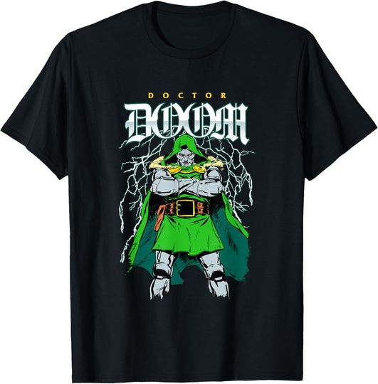 Discover Marvel Comics Doctor Dooom No Time For Games Comic Villain T-Shirt