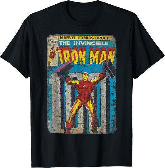 Discover Iron Man Classic Retro Comic Vintage Cover Graphic T-Shirt T-Shirt