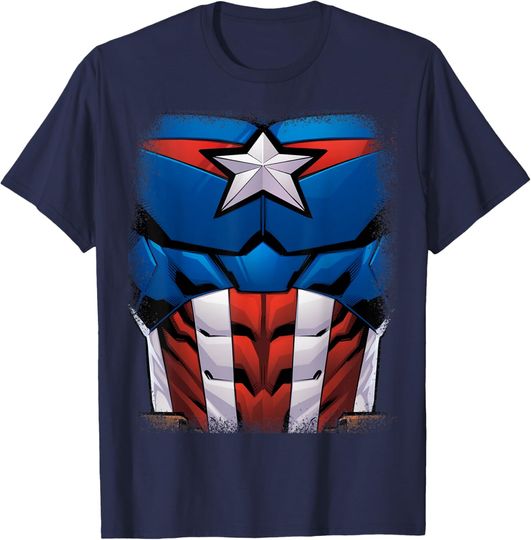Discover Marvel Captain America Animated Avengers Halloween Costume T-Shirt