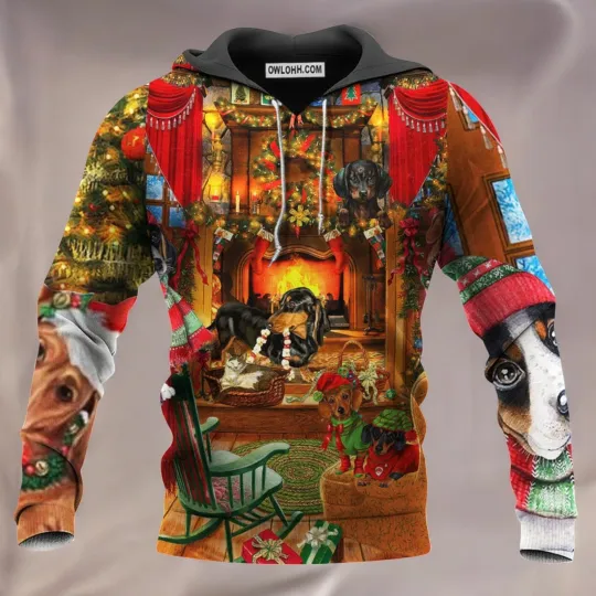 Discover Christmas Love Home Love Dogs With Red Style Hoodie