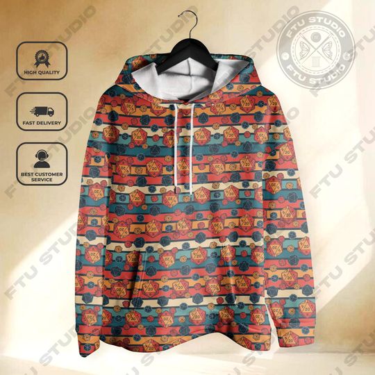 Discover Dice Set DND Hoodie: Fantasy Gaming Sweatshirt