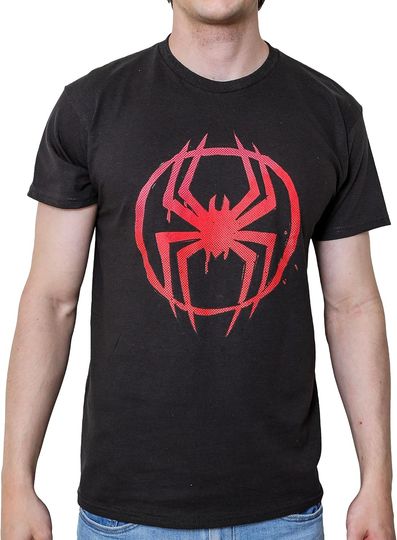 Marvel Spider-Man Miles Morales Icon Logo Spiderverse Adult T-Shirt
