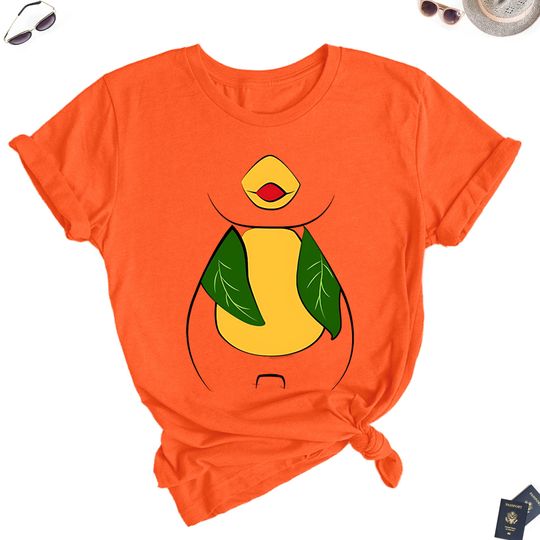 Orange Mascot Bird Costume Shirt, Orange Bird Cosplay Shirts, Halloween Costume For Family Group T-Shirt, Magic Kingdom Movie Tee