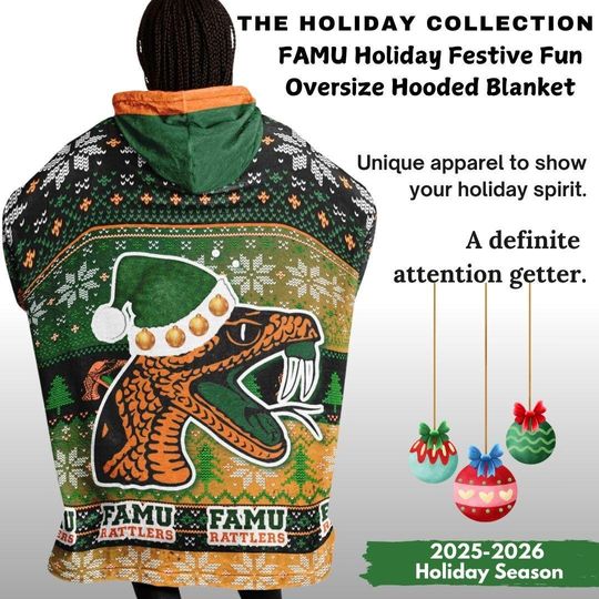 Discover FAMU Holiday Festive Fun Oversize Hooded Blanket Great Family Memories Ask About The Youth Hoodie Blanket