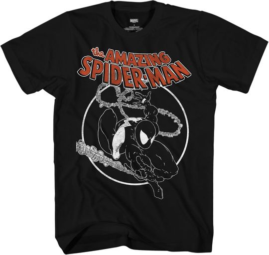Marvel Spider-Man Black Suit Venom Amazing 300 Adult T-Shirt
