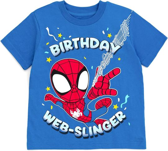 Marvel Spidey and His Amazing Friends Birthday T-Shirt Toddler to Big Kid Sizes