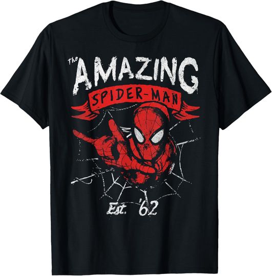 Discover Marvel The Amazing Spider-Man Grunge Graphic T-Shirt T-Shirt