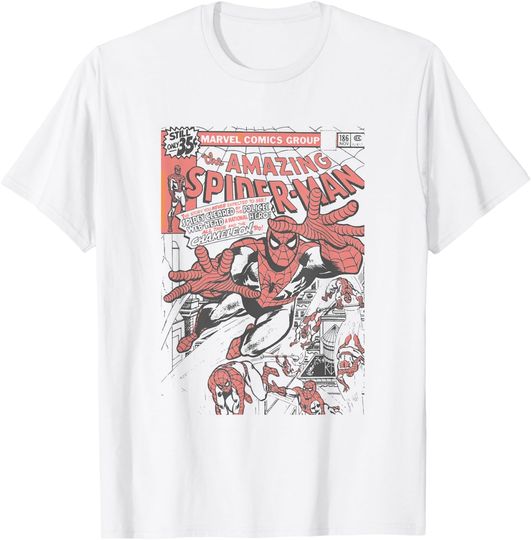 Discover Marvel Comics Spider-Man Amazing Comic Cover Vintage T-Shirt