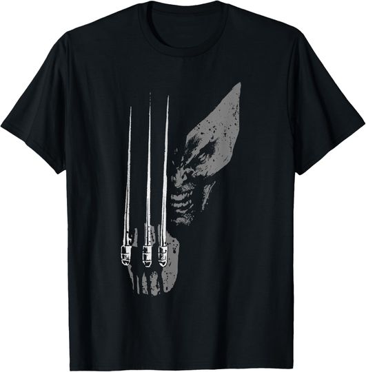 Discover Marvel X-Men Wolverine Wild Side Distressed Face Shot T-Shirt