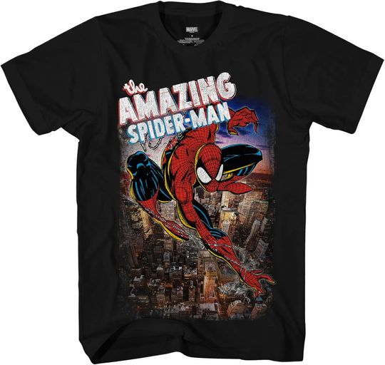 Discover Marvel Amazing Spider-Man City Scene T-Shirt