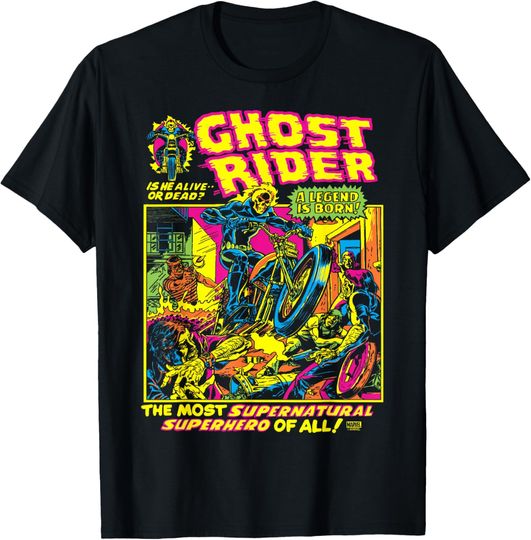 Discover Ghost Rider - Black Light T-Shirt