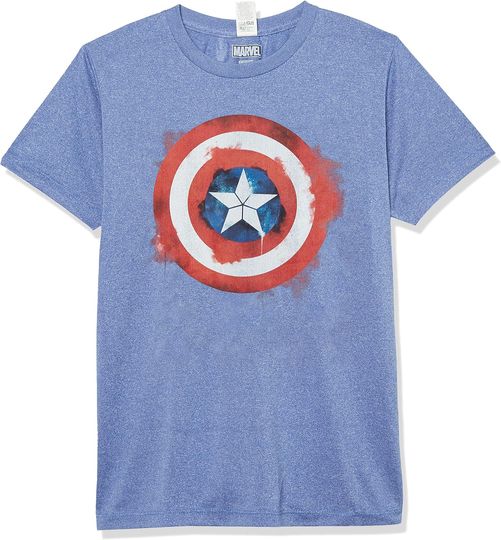 Marvel Kids' Captain America Spray Logo T-Shirt
