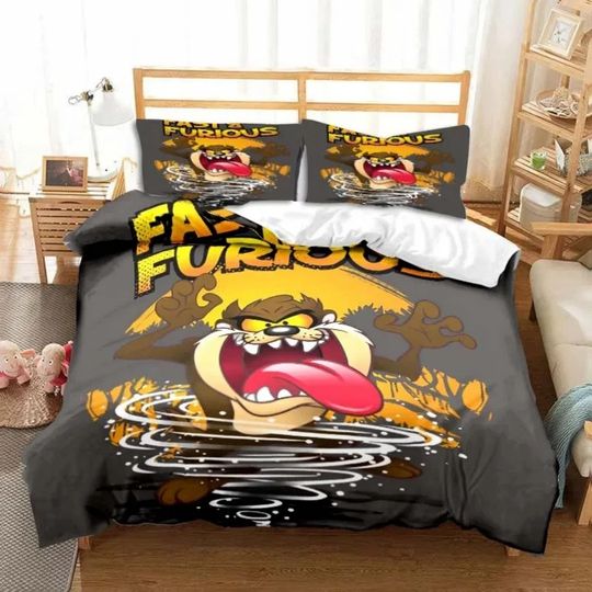 3D Print Cartoon Tasmanian Devil Fashion Bedding Set
