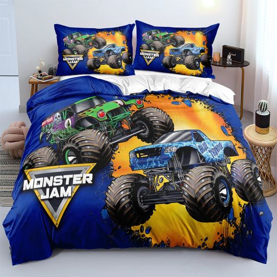 Discover Monster Jam Truck 3D Printed Bedding Set
