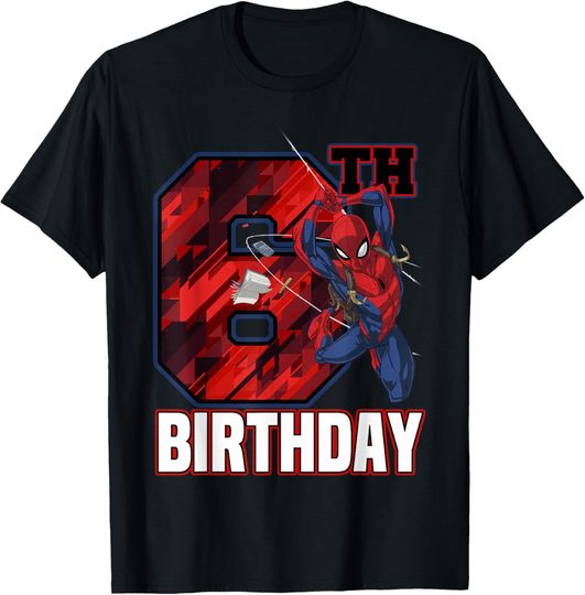 Discover Marvel Spider-Man Web Swing 6th Birthday T-Shirt
