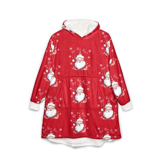 Discover Luxury Santa Hooded Blanket: Christmas Cosy Fleece Loungewear
