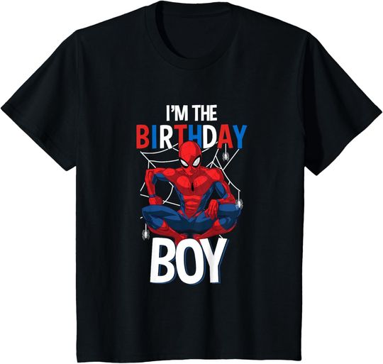 Kids Marvel Comics Spider-Man Classic I'm The Birthday Boy T-Shirt