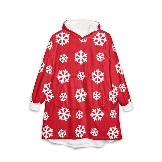 Snowflake Hooded Blanket: Cozy Christmas Loungewear