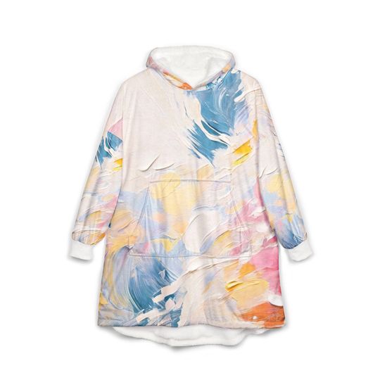 Discover Paint Design Unisex Hooded Blanket