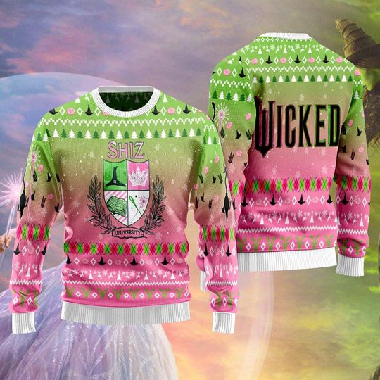 Discover Wick-ed Ugly Christmas Sweater, Defy Gravity Shirt, Good Witch Bad With Sweatshirt, Wizard Oz Merch, Christmas Gift for Fan