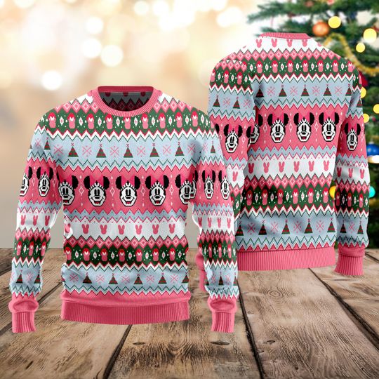 Discover Cartoon Mouse Christmas Ugly Sweater, Dis-ney Trip Shirt, Cute Xmas Sweatshirt, Winter Holiday Outfit, Christmas Gift for Kid Adult