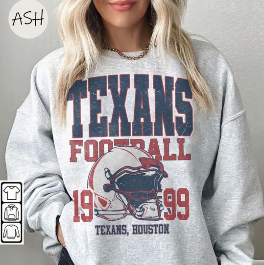 Vintage 90s Retro Style Houston Texans Football, 90s Bootleg, T Shirt Retro Style Sweatshirt Crewneck, Vintage style Houston Texans fan
