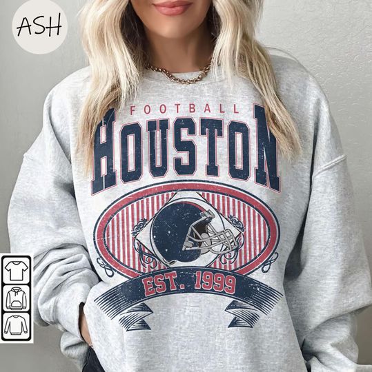Vintage 90s Retro Style Houston Texans Football, 90s Bootleg, Retro Style Sweatshirt Crewneck, Vintage style Houston Texans fan